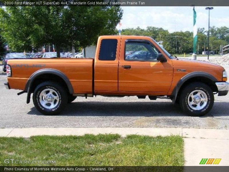Mandarin Gold Metallic / Medium Prairie Tan 2000 Ford Ranger XLT SuperCab 4x4