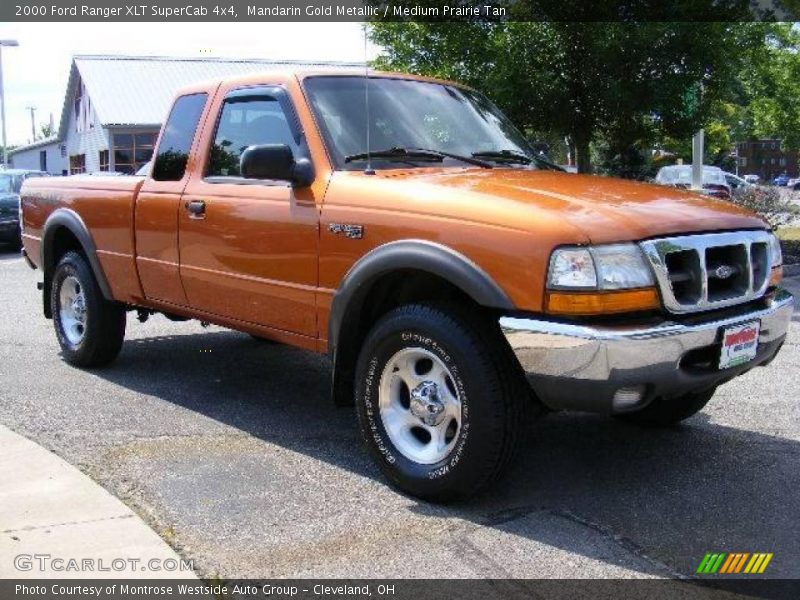 Mandarin Gold Metallic / Medium Prairie Tan 2000 Ford Ranger XLT SuperCab 4x4