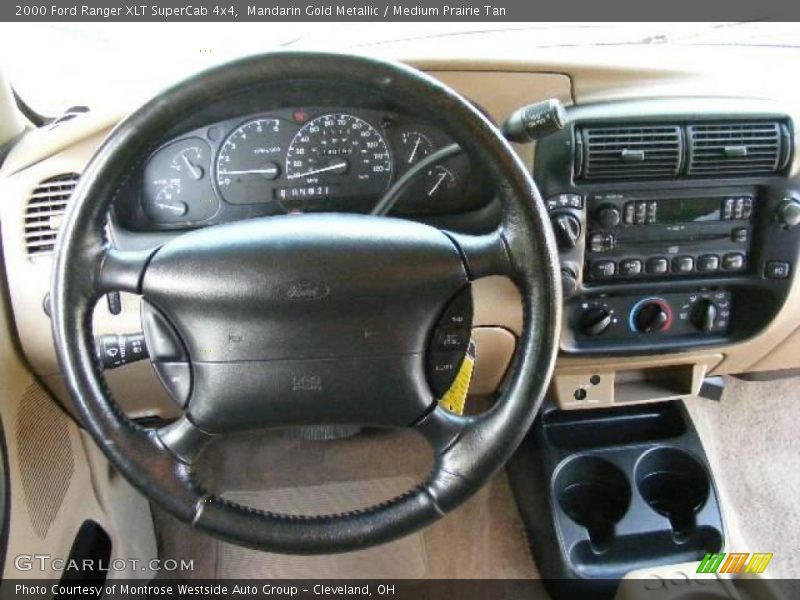 Mandarin Gold Metallic / Medium Prairie Tan 2000 Ford Ranger XLT SuperCab 4x4