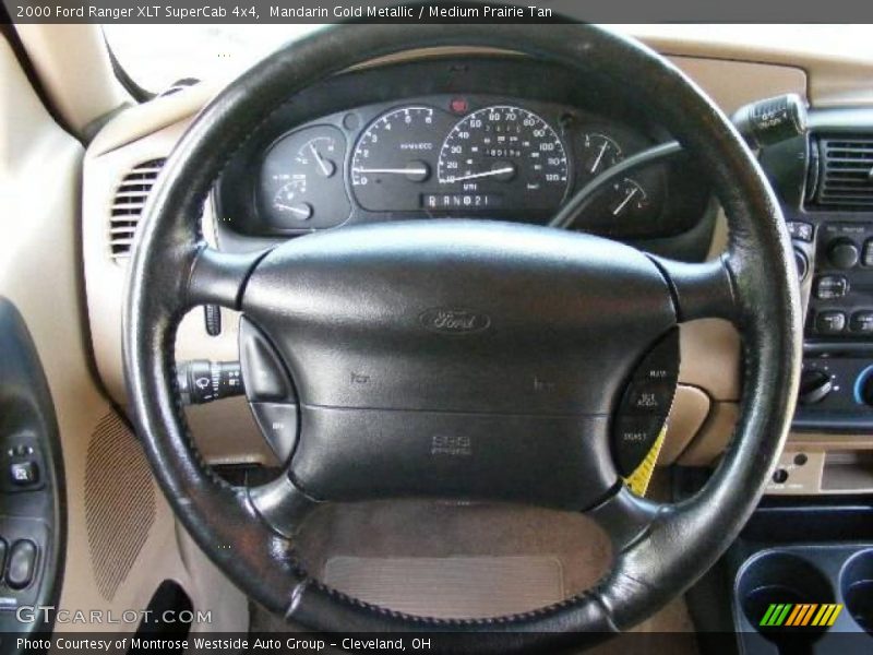 Mandarin Gold Metallic / Medium Prairie Tan 2000 Ford Ranger XLT SuperCab 4x4