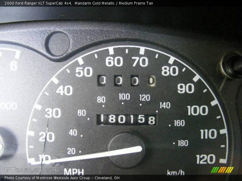 Mandarin Gold Metallic / Medium Prairie Tan 2000 Ford Ranger XLT SuperCab 4x4