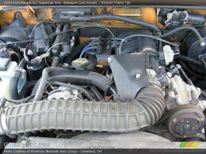 Mandarin Gold Metallic / Medium Prairie Tan 2000 Ford Ranger XLT SuperCab 4x4