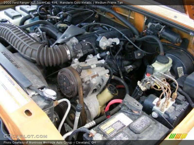 Mandarin Gold Metallic / Medium Prairie Tan 2000 Ford Ranger XLT SuperCab 4x4