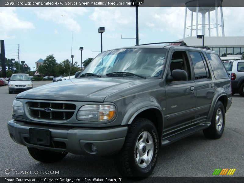 Spruce Green Metallic / Medium Prairie Tan 1999 Ford Explorer Limited 4x4