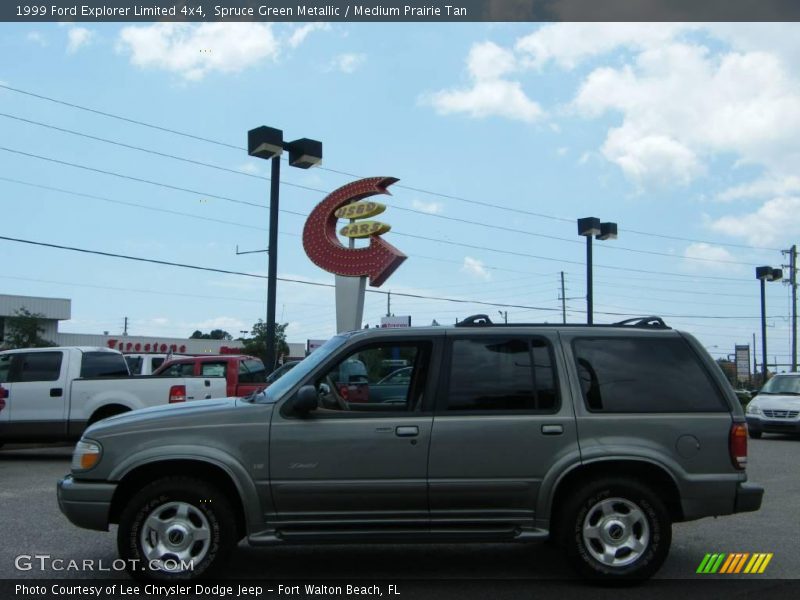 Spruce Green Metallic / Medium Prairie Tan 1999 Ford Explorer Limited 4x4