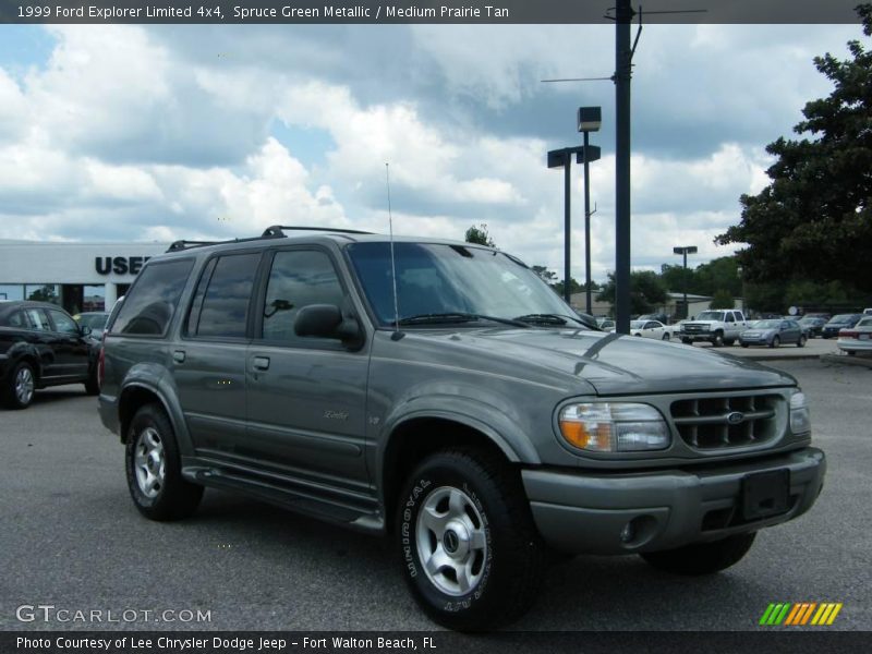 Spruce Green Metallic / Medium Prairie Tan 1999 Ford Explorer Limited 4x4