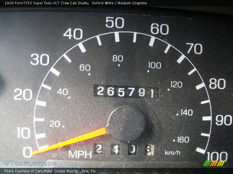 Oxford White / Medium Graphite 1999 Ford F350 Super Duty XLT Crew Cab Dually