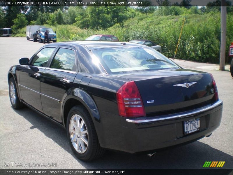 Brilliant Black / Dark Slate Gray/Light Graystone 2007 Chrysler 300 C HEMI AWD
