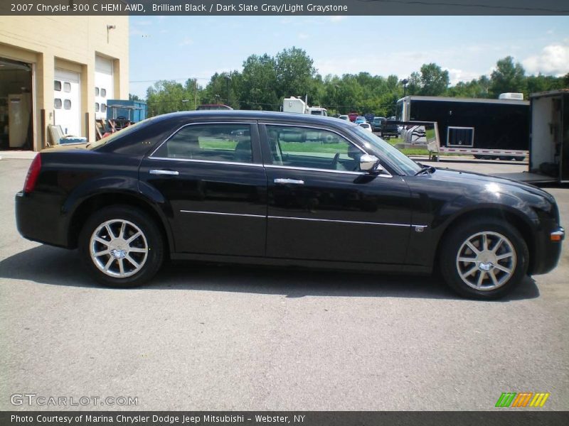 Brilliant Black / Dark Slate Gray/Light Graystone 2007 Chrysler 300 C HEMI AWD