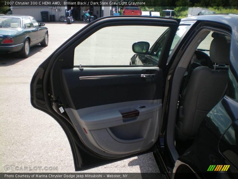 Brilliant Black / Dark Slate Gray/Light Graystone 2007 Chrysler 300 C HEMI AWD