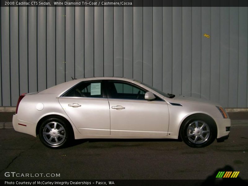 White Diamond Tri-Coat / Cashmere/Cocoa 2008 Cadillac CTS Sedan