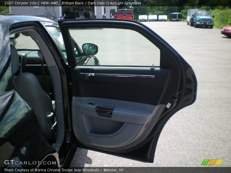 Brilliant Black / Dark Slate Gray/Light Graystone 2007 Chrysler 300 C HEMI AWD