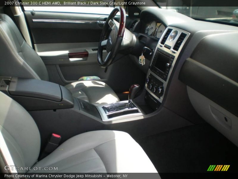 Brilliant Black / Dark Slate Gray/Light Graystone 2007 Chrysler 300 C HEMI AWD