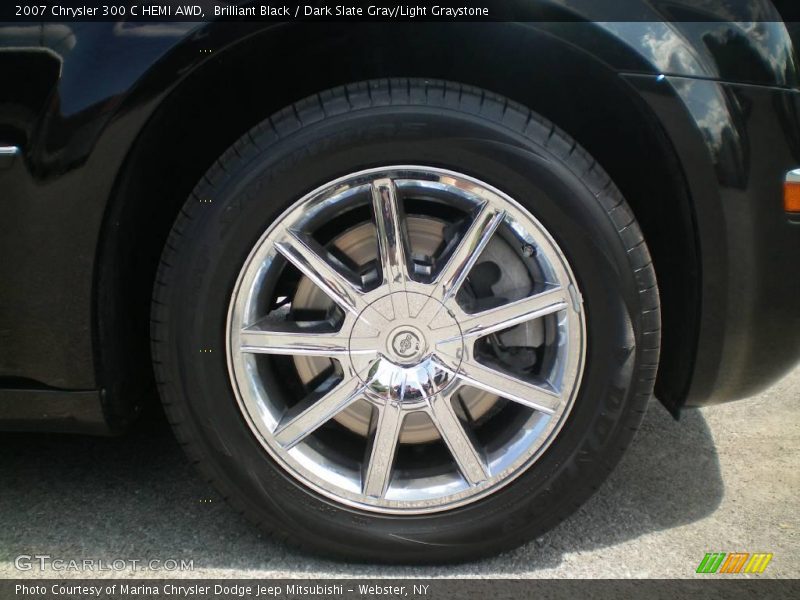 Brilliant Black / Dark Slate Gray/Light Graystone 2007 Chrysler 300 C HEMI AWD