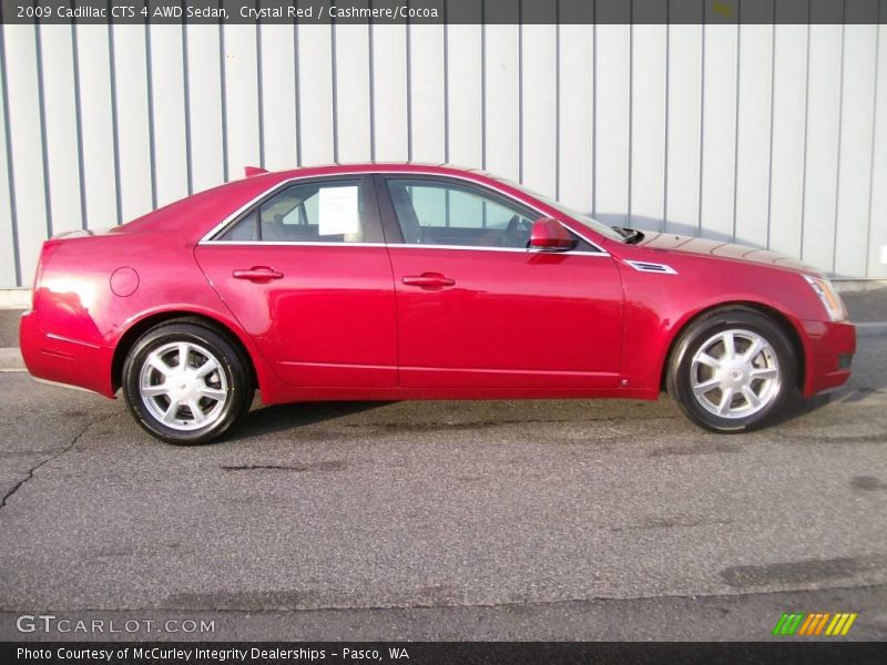 Crystal Red / Cashmere/Cocoa 2009 Cadillac CTS 4 AWD Sedan