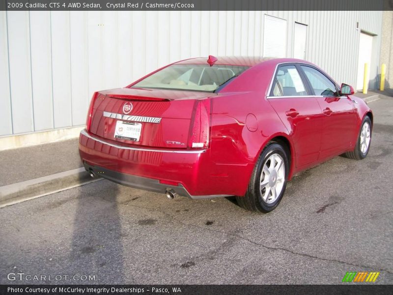 Crystal Red / Cashmere/Cocoa 2009 Cadillac CTS 4 AWD Sedan