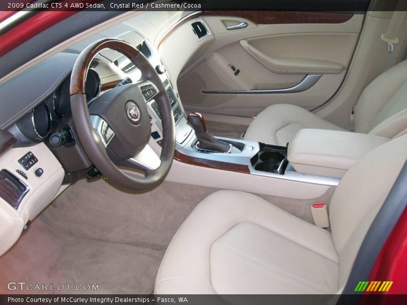 Crystal Red / Cashmere/Cocoa 2009 Cadillac CTS 4 AWD Sedan