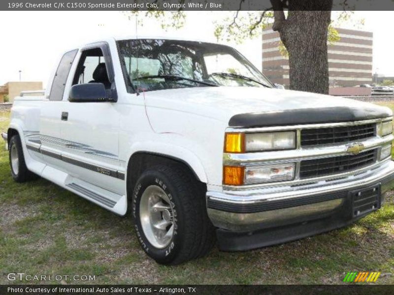 Olympic White / Blue 1996 Chevrolet C/K C1500 Sportside Extended Cab