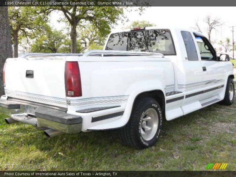 Olympic White / Blue 1996 Chevrolet C/K C1500 Sportside Extended Cab