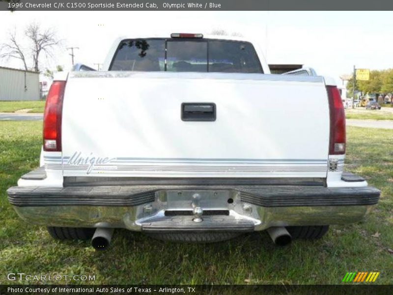 Olympic White / Blue 1996 Chevrolet C/K C1500 Sportside Extended Cab
