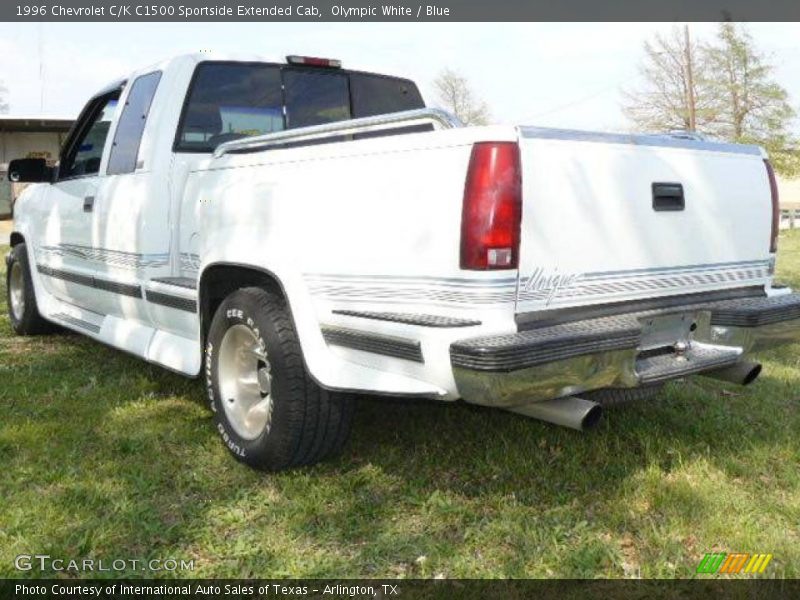 Olympic White / Blue 1996 Chevrolet C/K C1500 Sportside Extended Cab