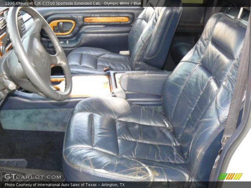 Olympic White / Blue 1996 Chevrolet C/K C1500 Sportside Extended Cab