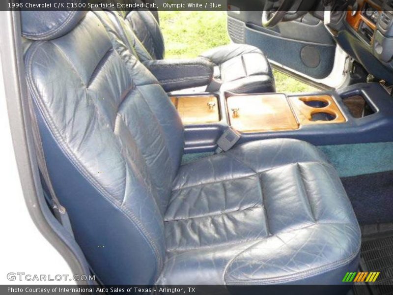 Olympic White / Blue 1996 Chevrolet C/K C1500 Sportside Extended Cab