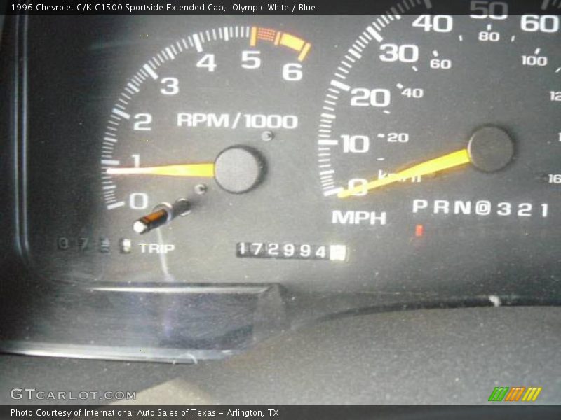 Olympic White / Blue 1996 Chevrolet C/K C1500 Sportside Extended Cab