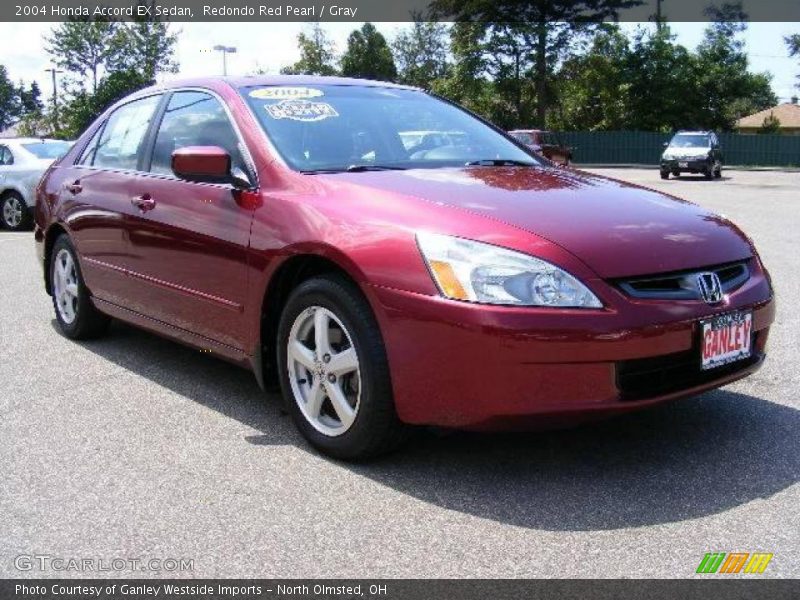 Redondo Red Pearl / Gray 2004 Honda Accord EX Sedan