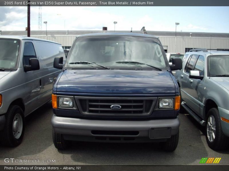 True Blue Metallic / Medium Flint 2005 Ford E Series Van E350 Super Duty XL Passenger