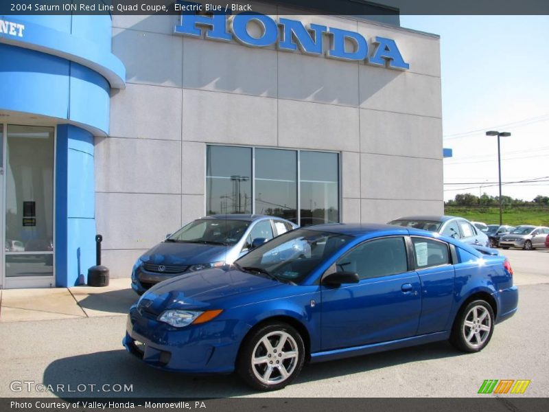 Electric Blue / Black 2004 Saturn ION Red Line Quad Coupe