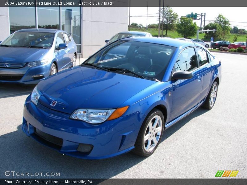 Electric Blue / Black 2004 Saturn ION Red Line Quad Coupe