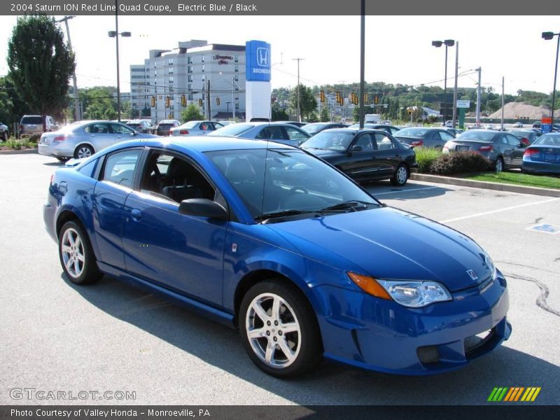 Electric Blue / Black 2004 Saturn ION Red Line Quad Coupe