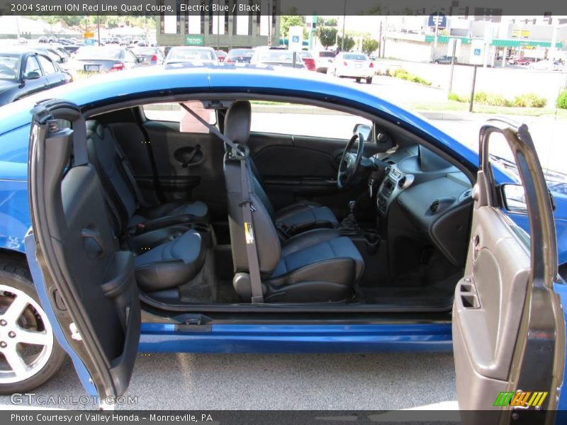 Electric Blue / Black 2004 Saturn ION Red Line Quad Coupe