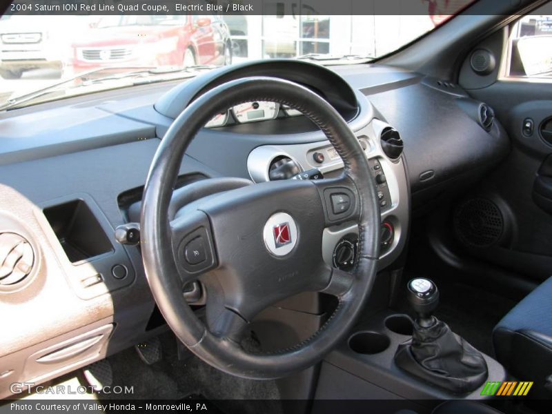 Electric Blue / Black 2004 Saturn ION Red Line Quad Coupe