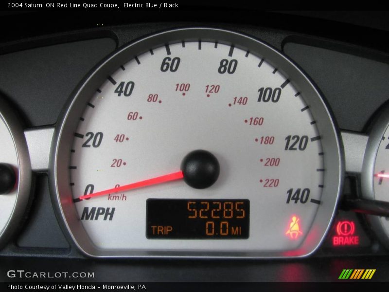 Electric Blue / Black 2004 Saturn ION Red Line Quad Coupe