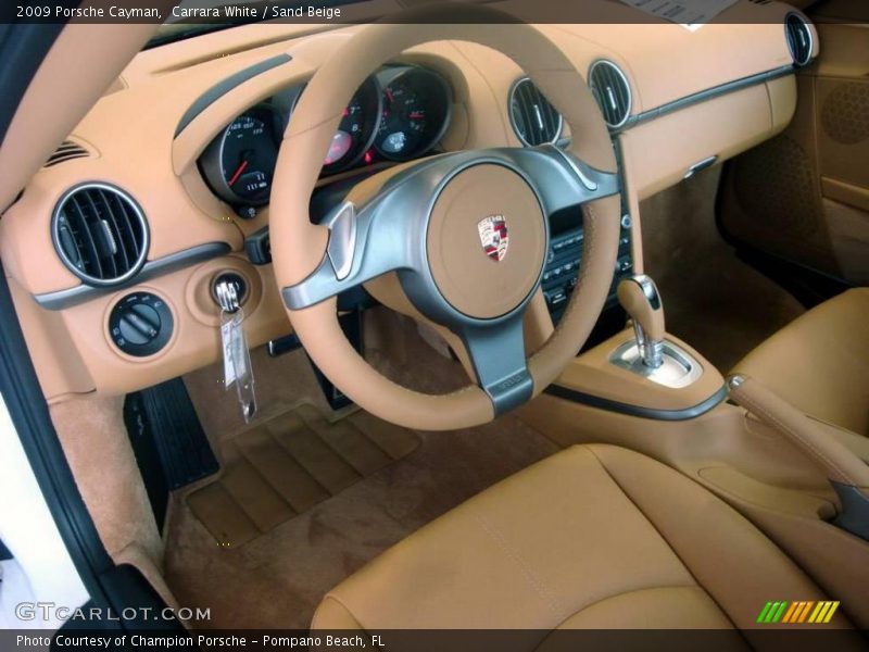 Carrara White / Sand Beige 2009 Porsche Cayman
