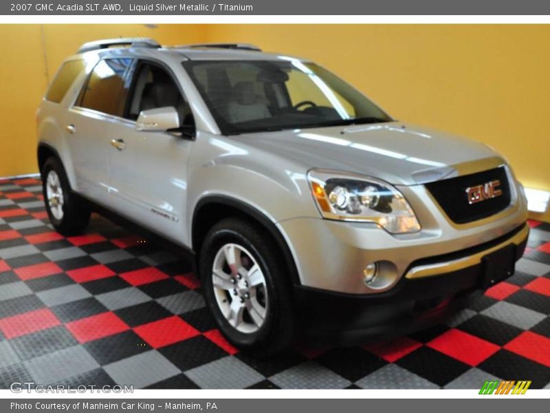 Liquid Silver Metallic / Titanium 2007 GMC Acadia SLT AWD