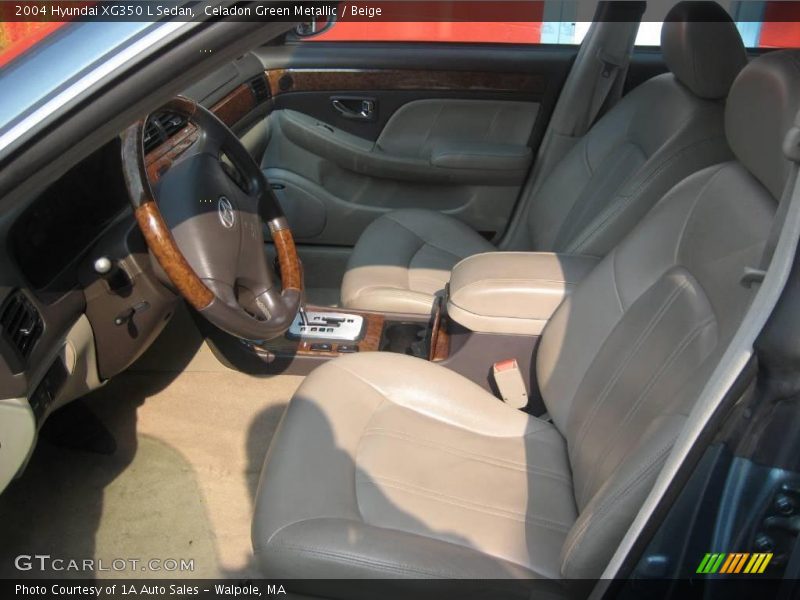 Celadon Green Metallic / Beige 2004 Hyundai XG350 L Sedan