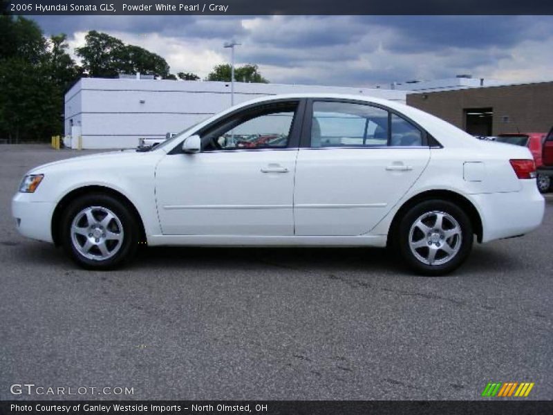Powder White Pearl / Gray 2006 Hyundai Sonata GLS