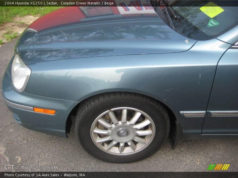 Celadon Green Metallic / Beige 2004 Hyundai XG350 L Sedan