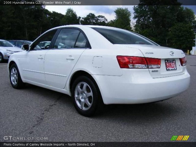 Powder White Pearl / Gray 2006 Hyundai Sonata GLS