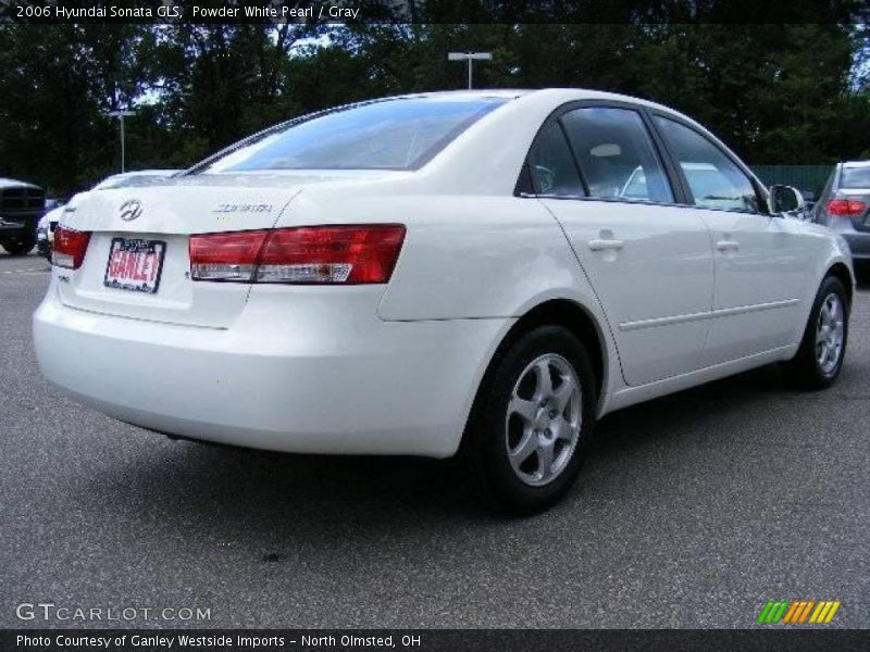 Powder White Pearl / Gray 2006 Hyundai Sonata GLS