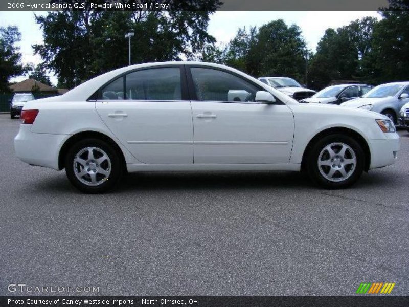 Powder White Pearl / Gray 2006 Hyundai Sonata GLS