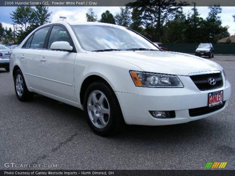 Powder White Pearl / Gray 2006 Hyundai Sonata GLS