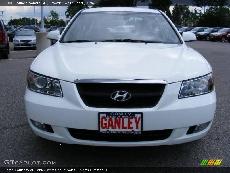 Powder White Pearl / Gray 2006 Hyundai Sonata GLS