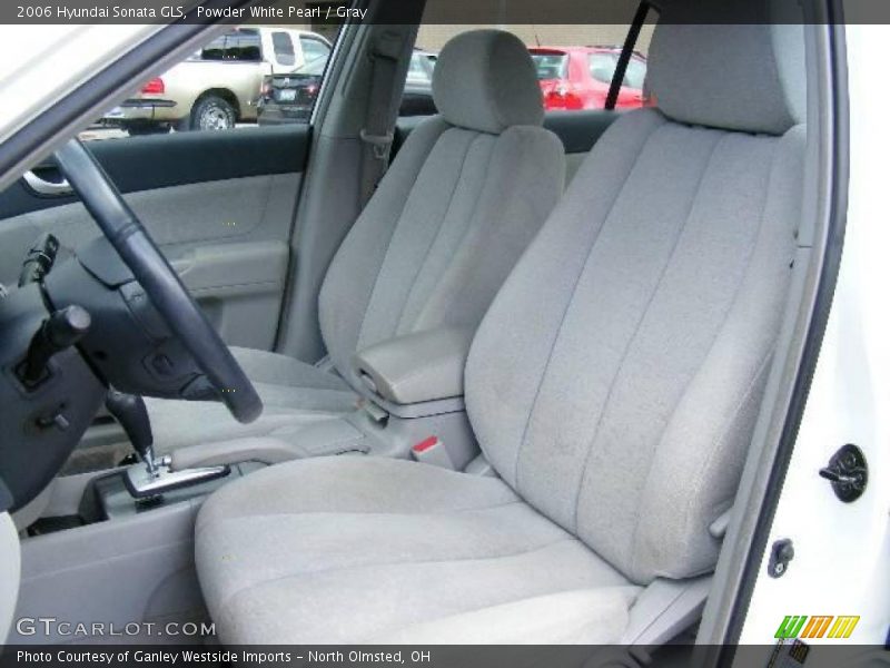 Powder White Pearl / Gray 2006 Hyundai Sonata GLS
