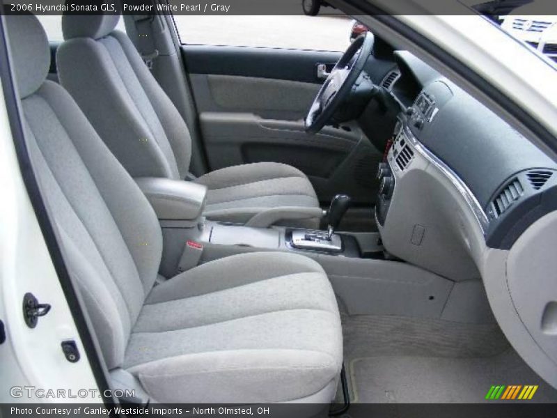 Powder White Pearl / Gray 2006 Hyundai Sonata GLS