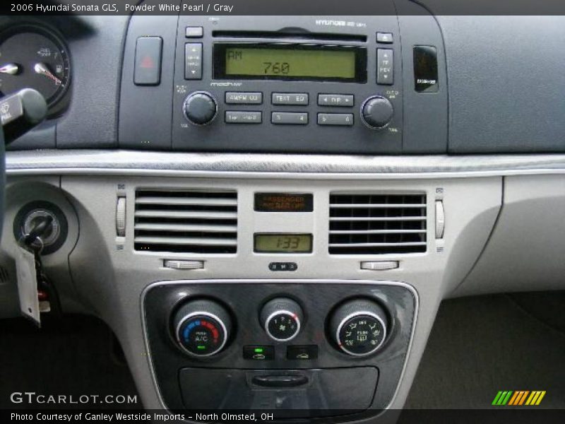 Powder White Pearl / Gray 2006 Hyundai Sonata GLS