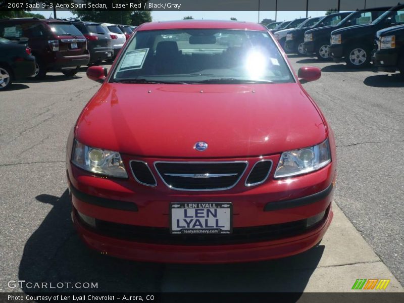 Laser Red / Black/Gray 2007 Saab 9-3 Aero Sport Sedan